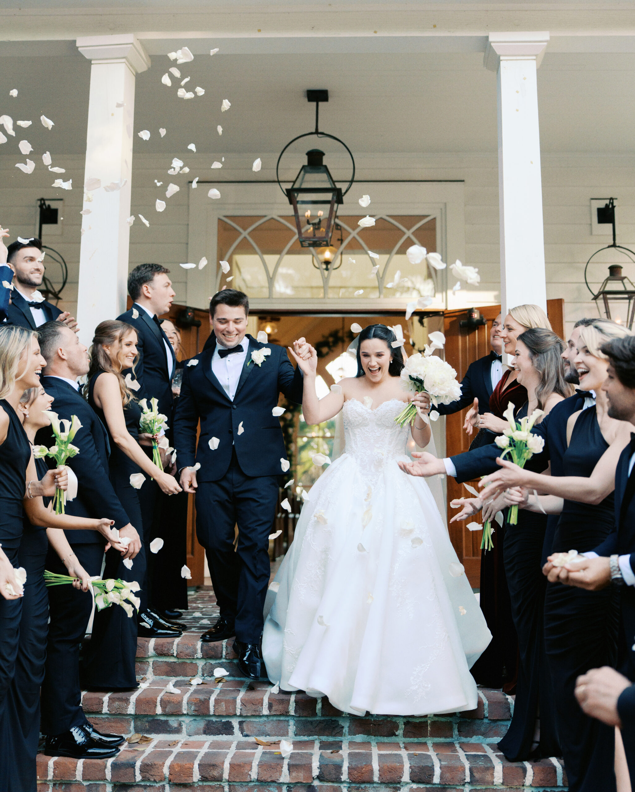 Bride & Groom coming down aisle after saying I DO!
